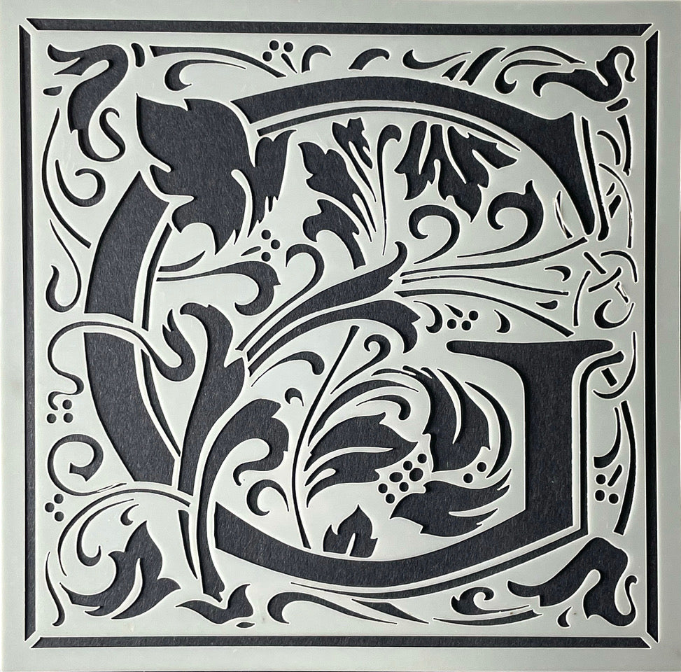 William Morris inspired Cloister Letters - individual letters