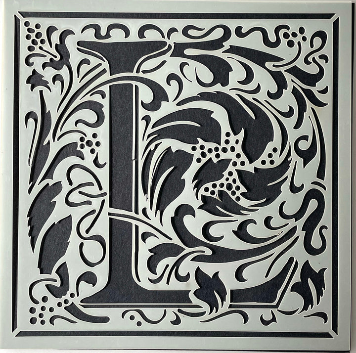William Morris inspired Cloister Letters - individual letters