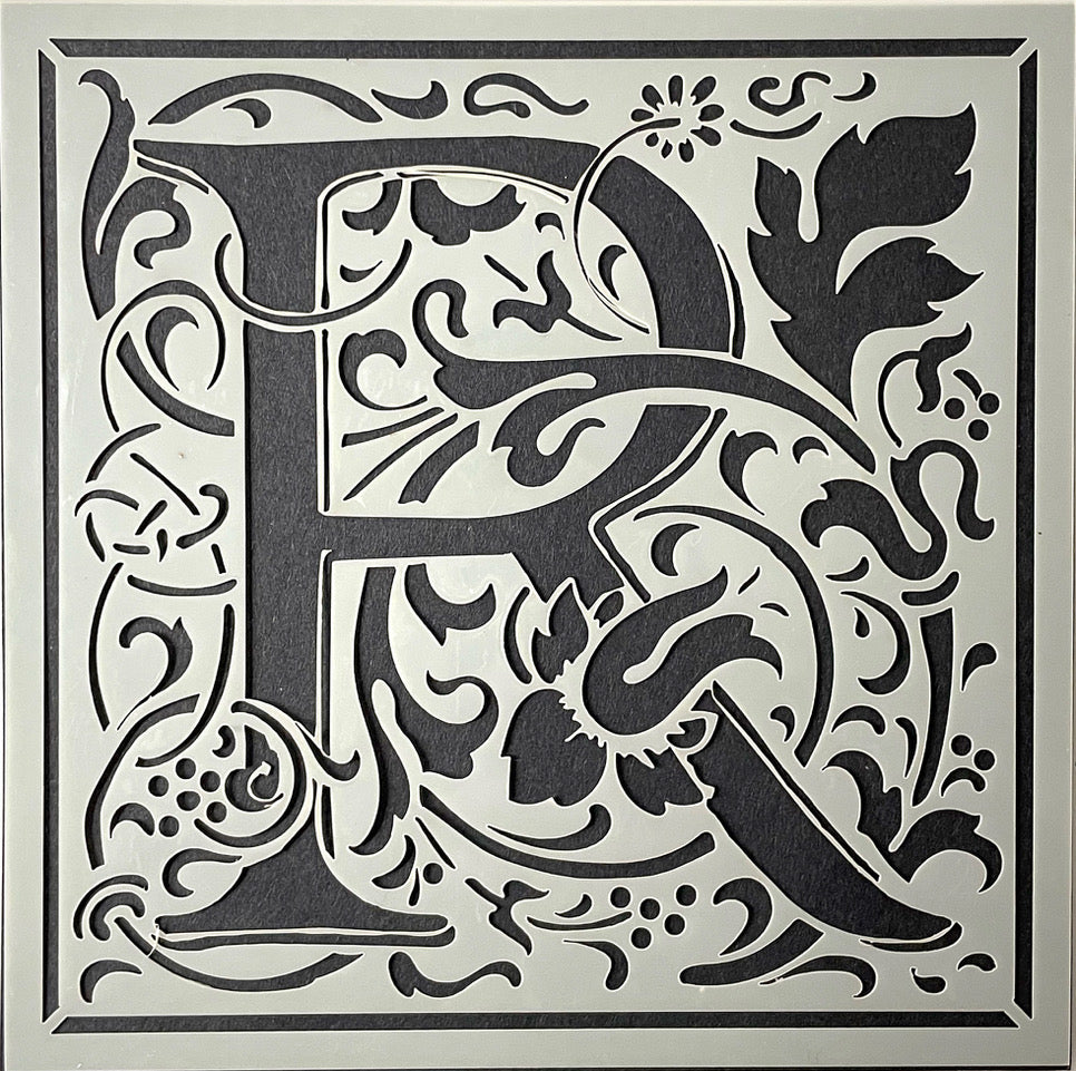 William Morris inspired Cloister Letters - individual letters