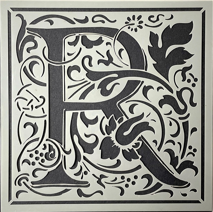 William Morris inspired Cloister Letters - individual letters