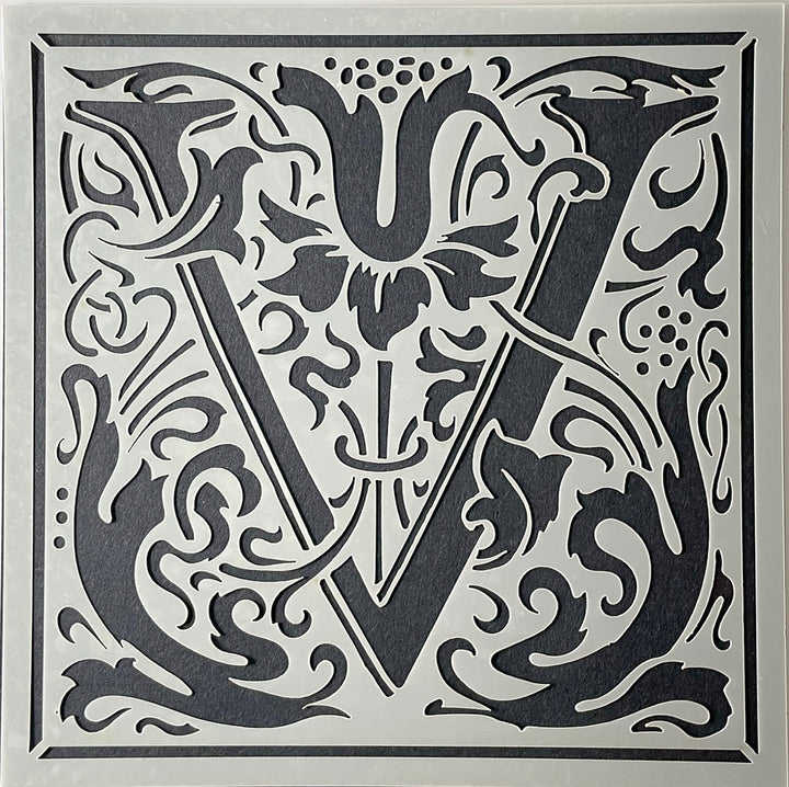 William Morris inspired Cloister Letters - individual letters