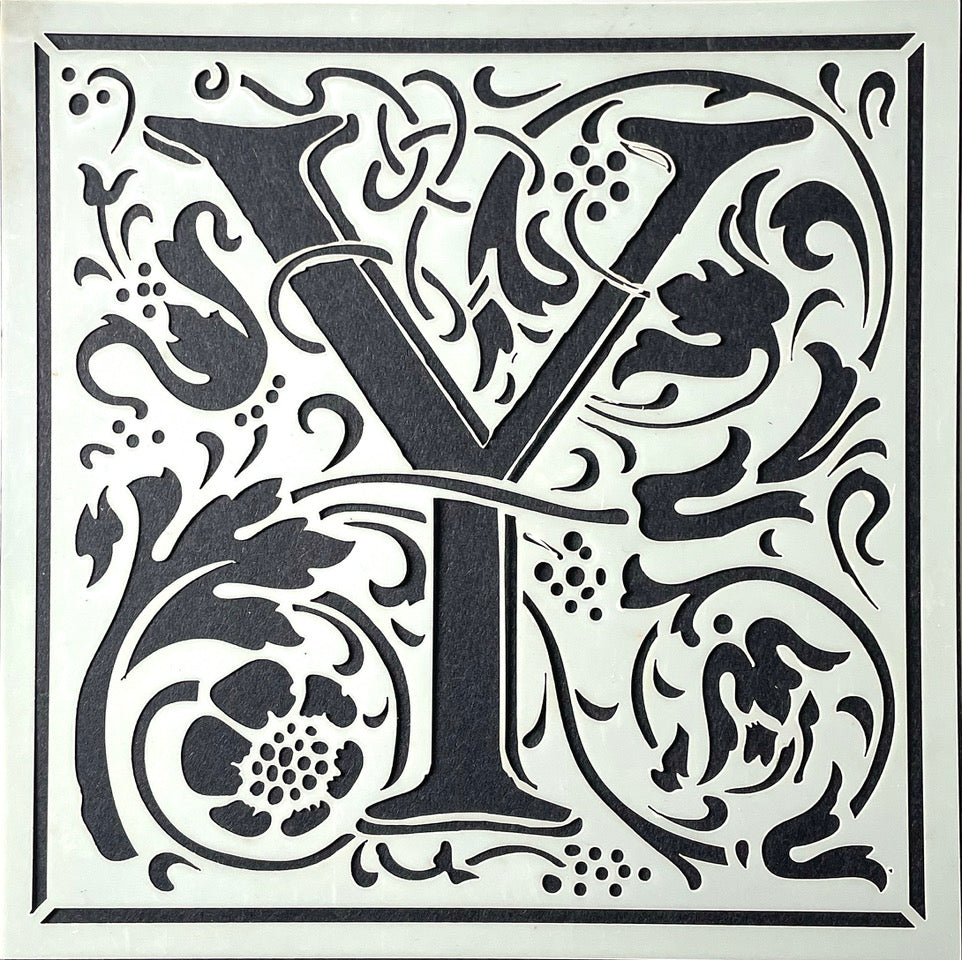 William Morris inspired Cloister Letters - individual letters