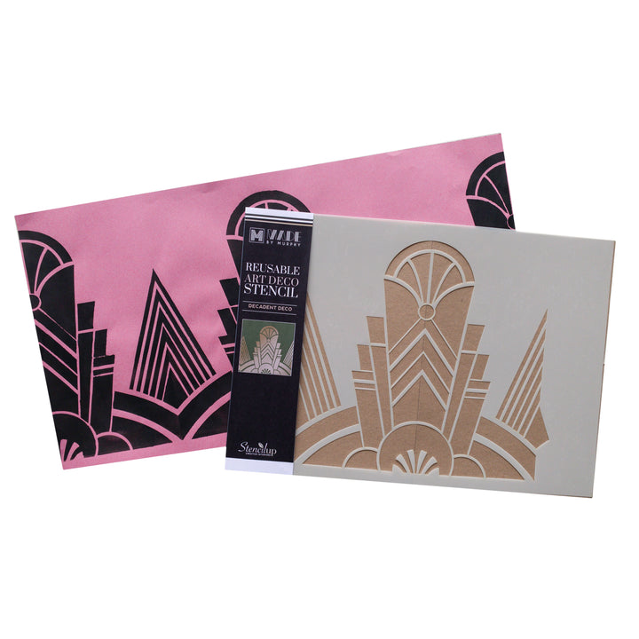 Decadent Deco - Art Deco stencil - stencilup.co.uk