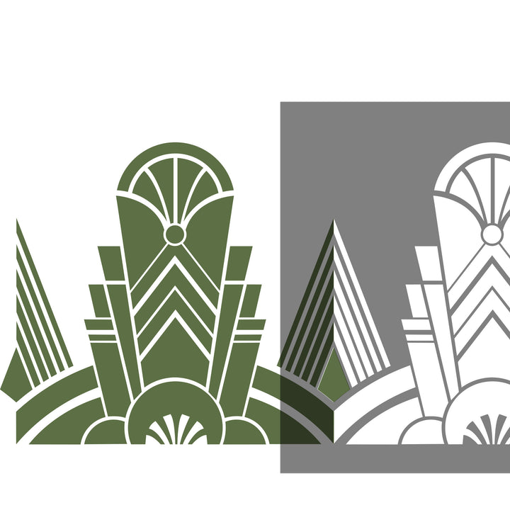 Decadent Deco - Art Deco stencil - stencilup.co.uk