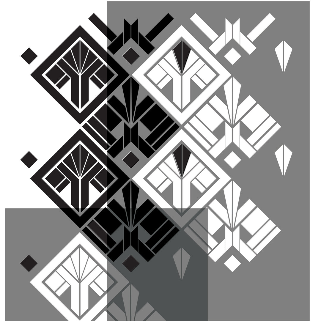 art deco tile stencil - stencil.co.uk