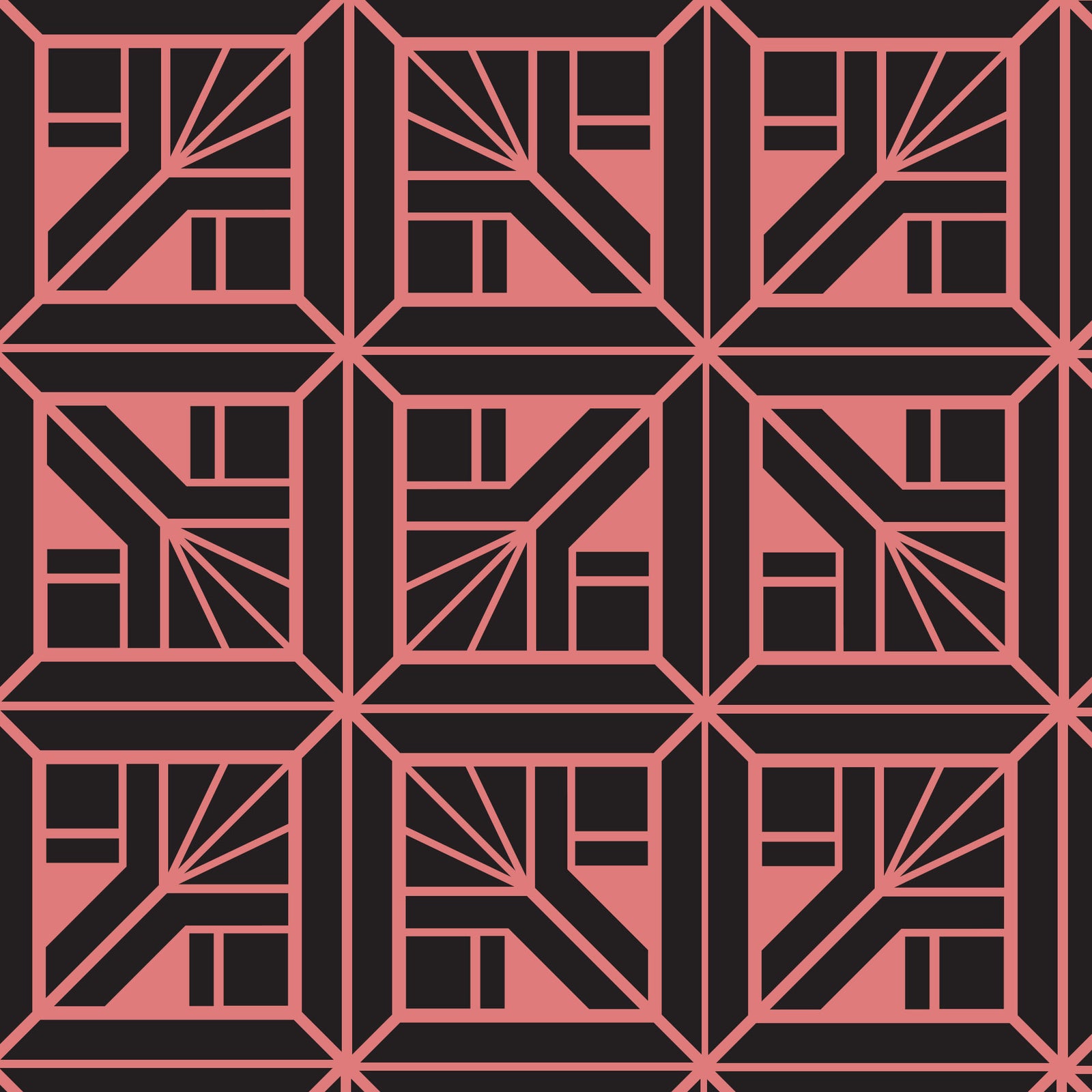 Art Deco tile stencil - stencilup.co.uk