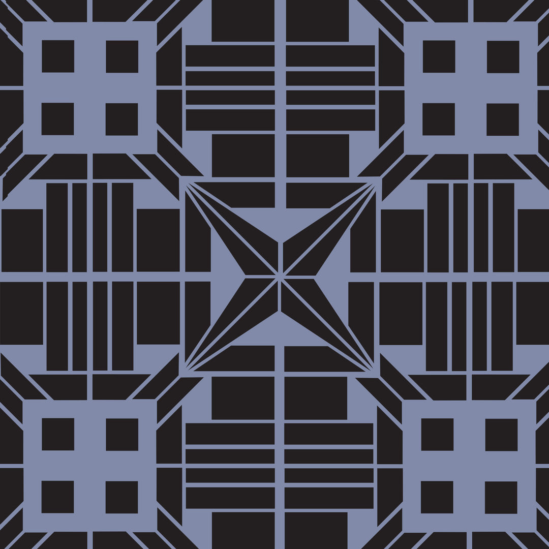 Art Deco tile stencil for painting tiles - stencil.co.uk