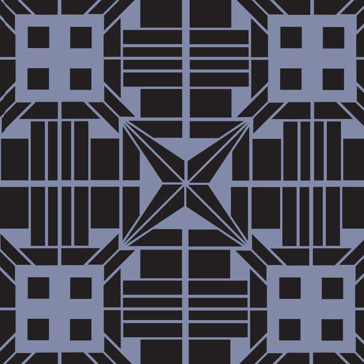 Art Deco tile stencil for painting tiles - stencil.co.uk