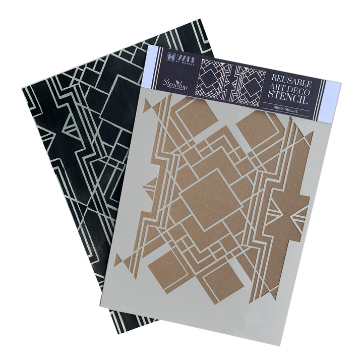 Deco Trellis Art Deco stencil - stencilup.co.uk