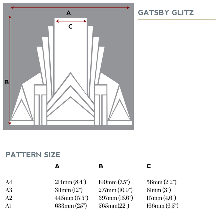 Gatsby Glitz Furniture Stencil