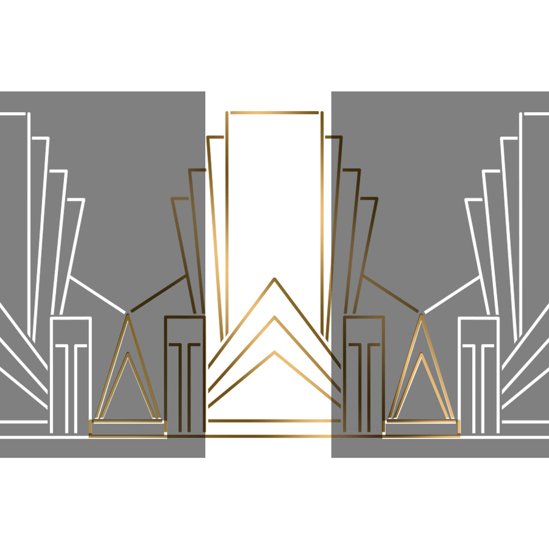 gastby Glitz Art Deco stencil for furniture stencilup.co.uk