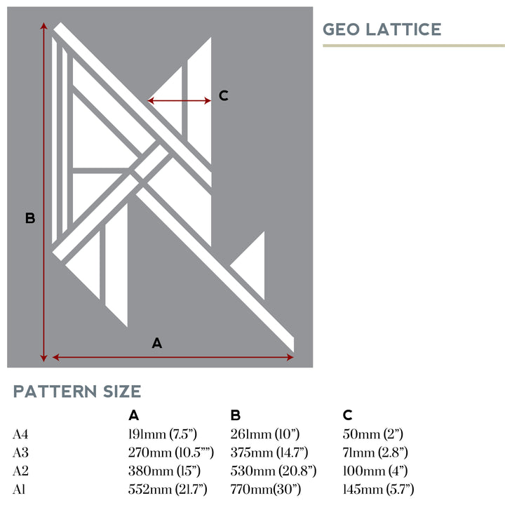 Geo Lattice Art deco stencil - stencilup.co.uk