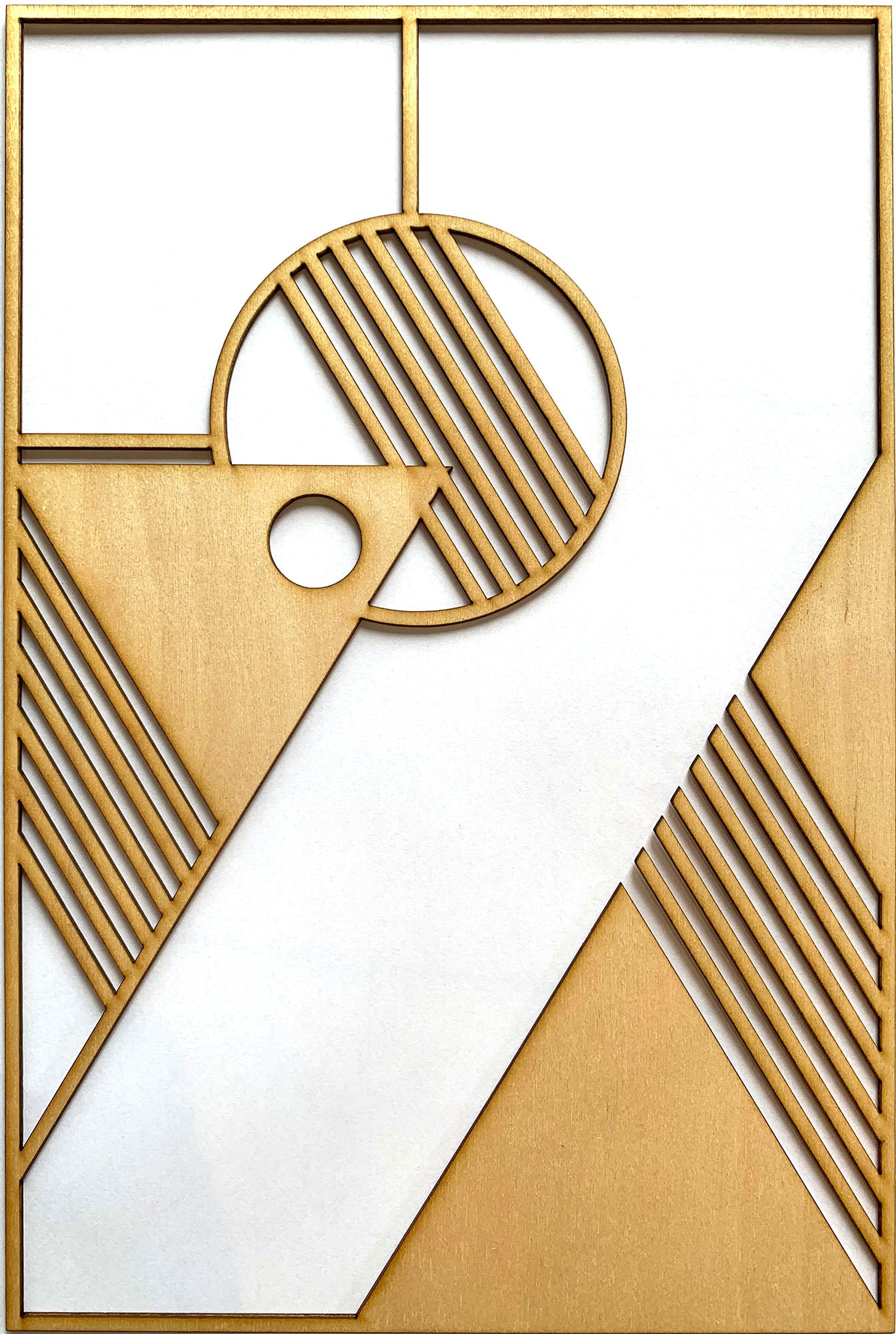 art deco adhesive wooden panel - stencil.co.uk