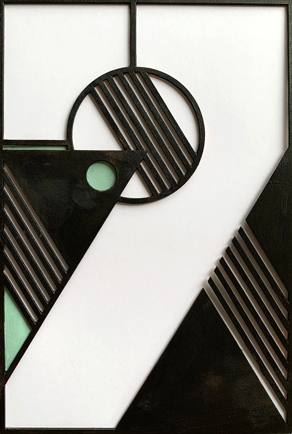 Rowe Art Deco panel wooden inlay / onlay