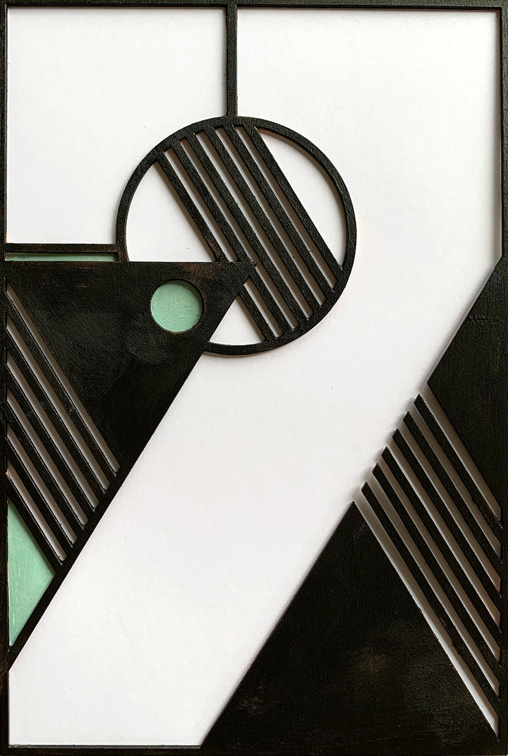 Rowe Art Deco panel wooden inlay / onlay