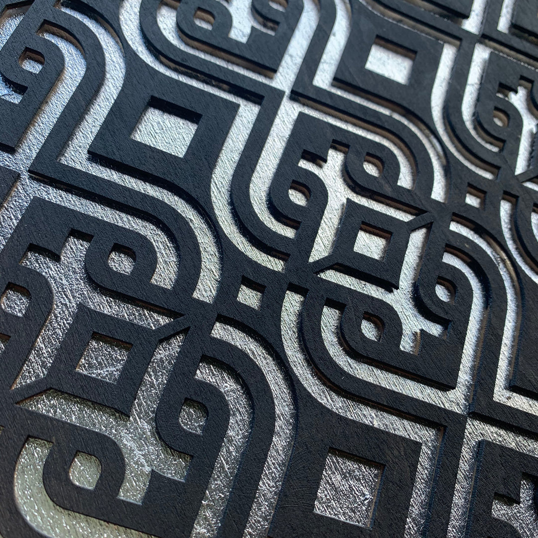 Moroccan wooden onlay panel -stencilup.co.uk