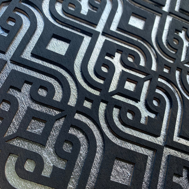 Moroccan wooden onlay panel -stencilup.co.uk