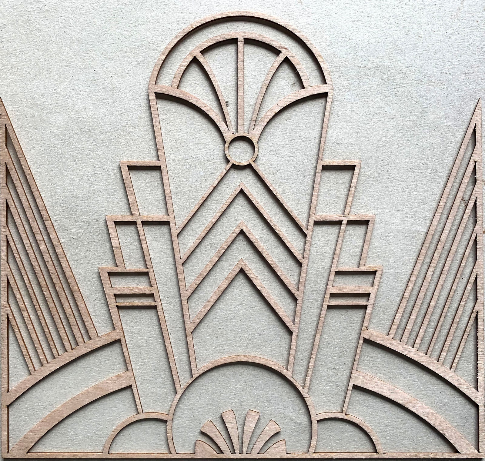 Decadent Deco Art deco wooden furniture panel - stencil.co.uk