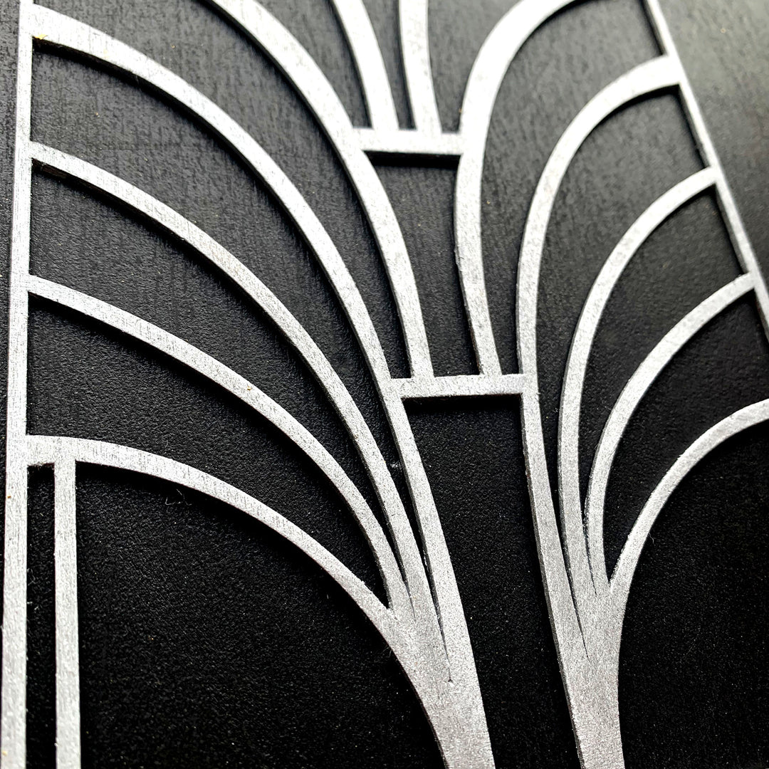 Deco Dreams art deco wooden panel for furniture - stencil.co.uk