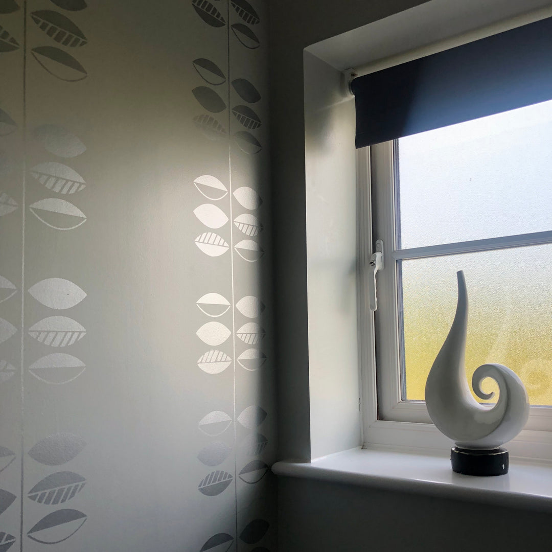 Leaf and Stem wall stencil