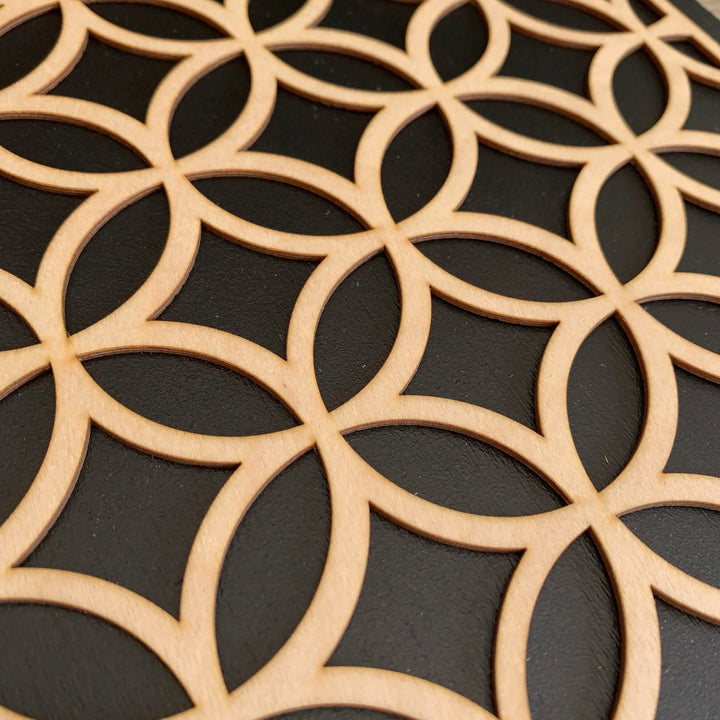 Ellipsed Circles wooden inlay / onlay