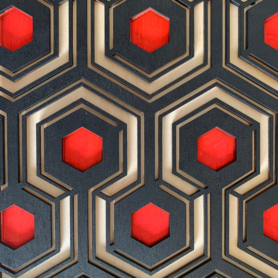 Hicks Hexagon wooden panel - stencil.co.uk