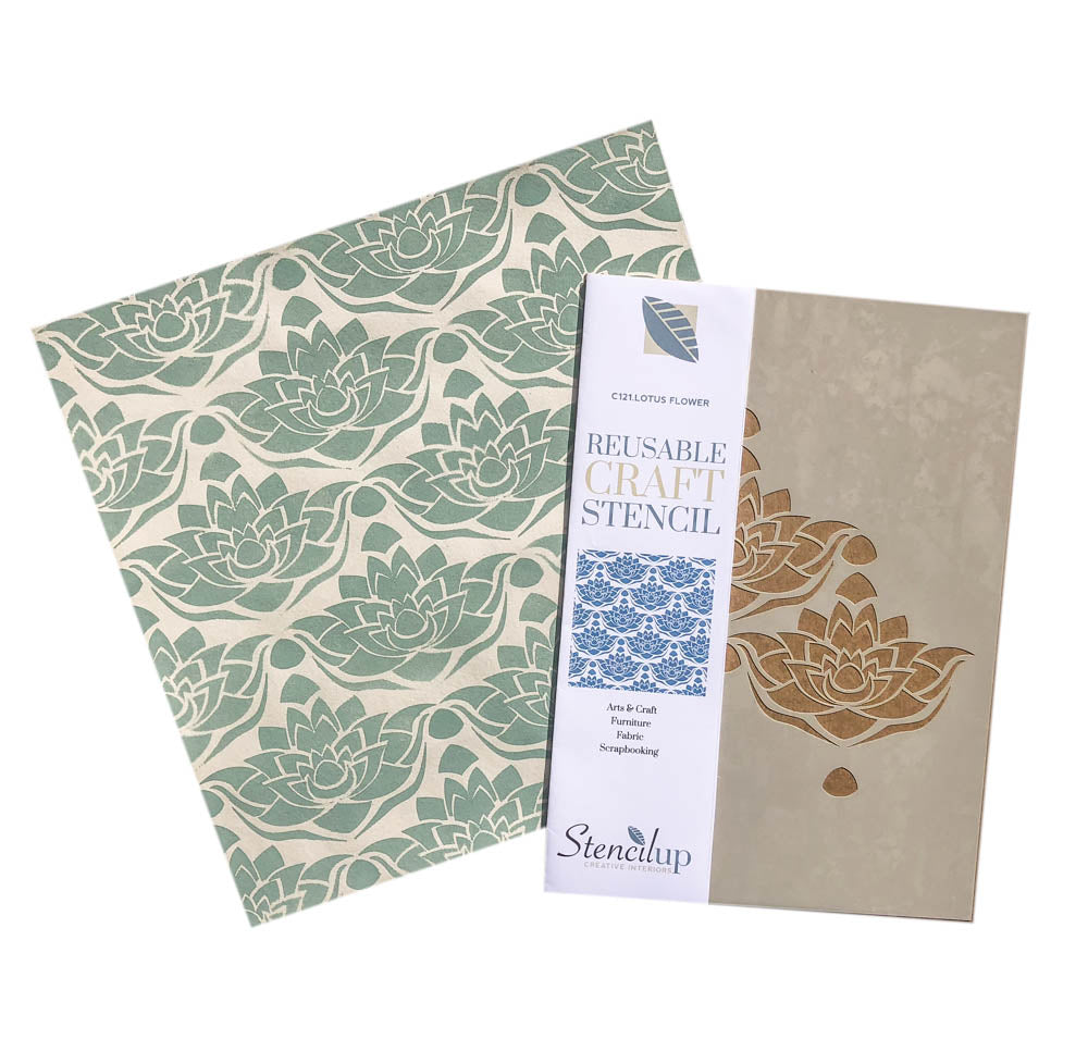 lotus flower craft stencil for painting