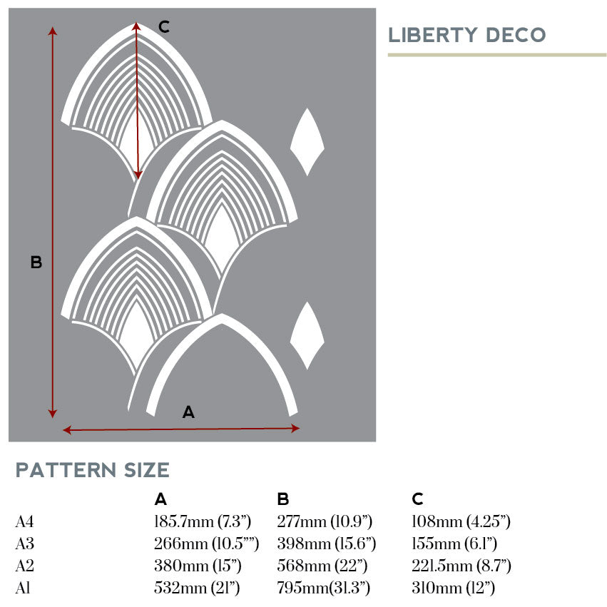 Liberry art deco stencil for painting - stencilup.co.uk