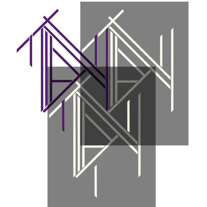 Geo Lattice Art deco stencil for painting furniture