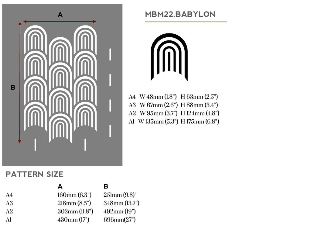Babylon Furniture Stencil