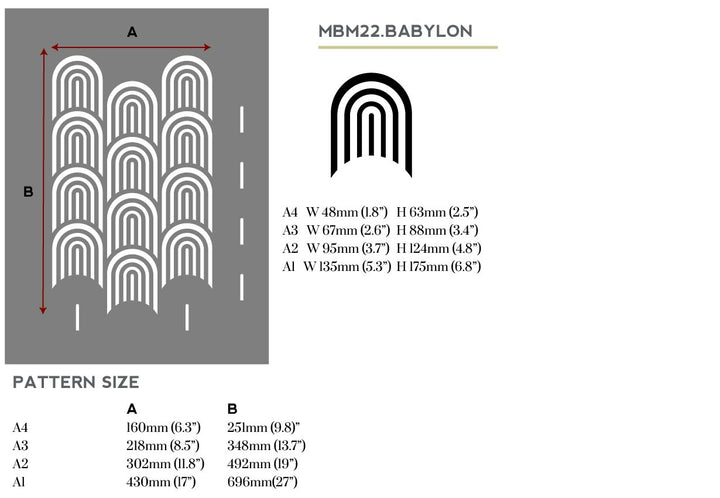 Babylon Furniture Stencil