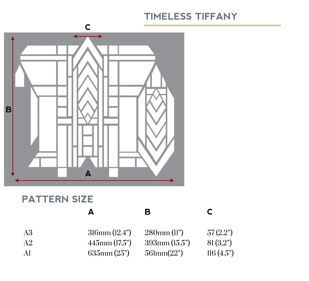 Timeless Tiffany art deco stencil - stencil.co.uk