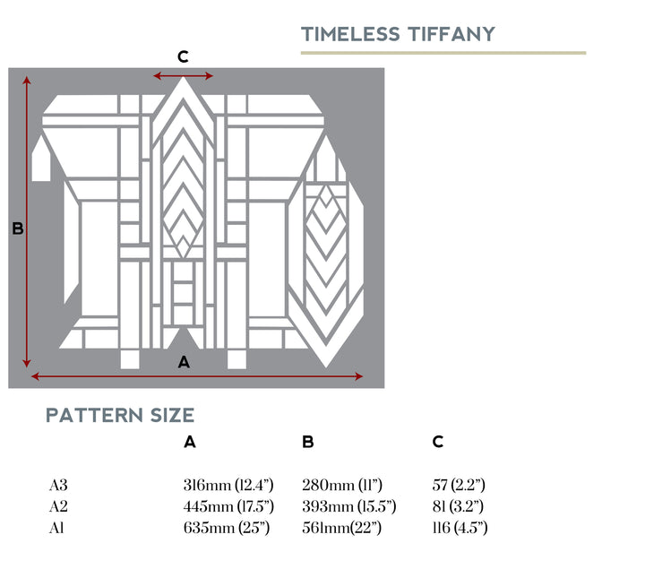 Timeless Tiffany art deco stencil - stencil.co.uk