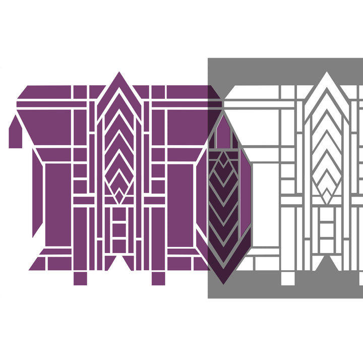 Timeless Tiffany art deco stencil - stencil.co.uk