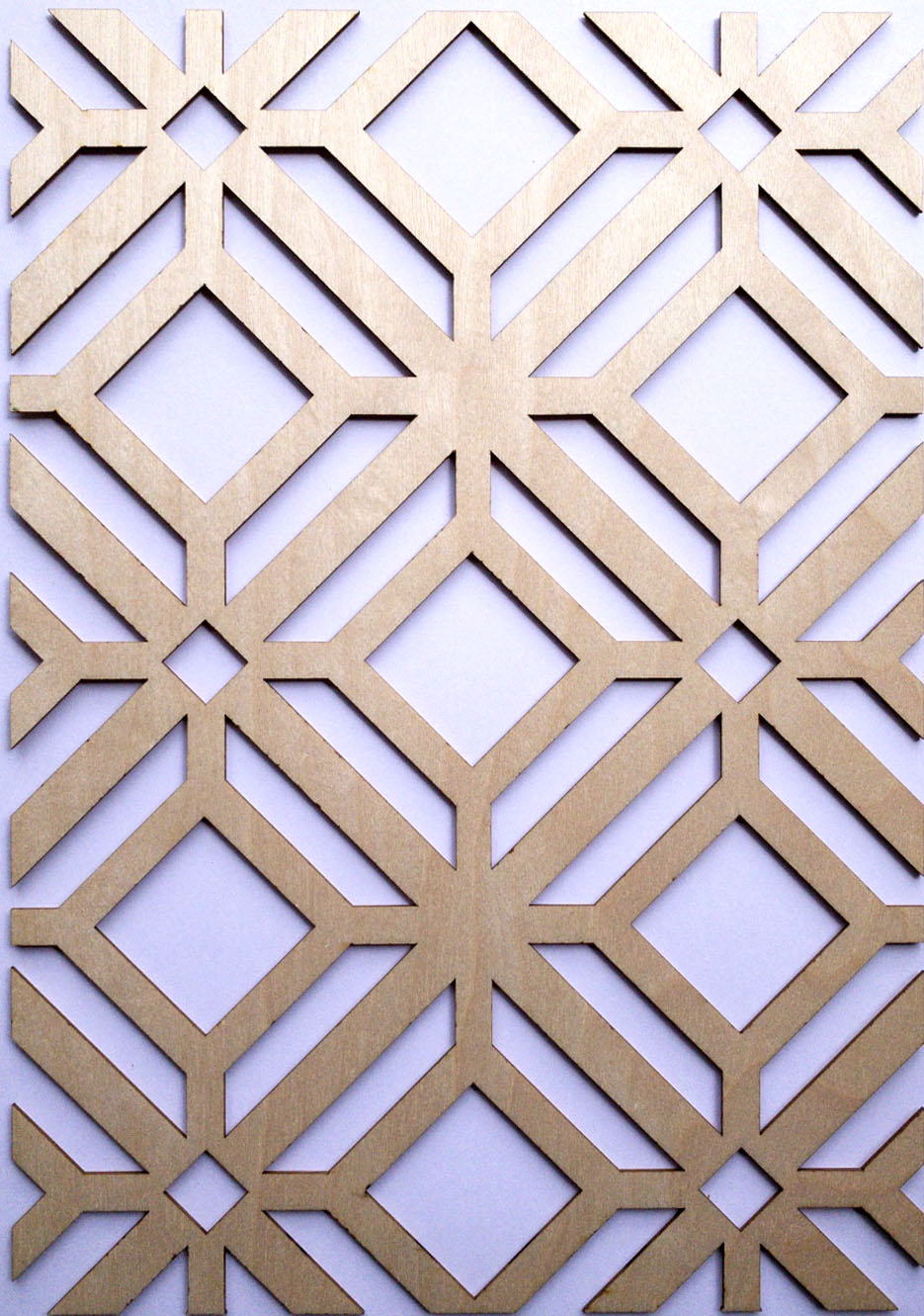 Tilted Square Lattice wooden inlay / onlay