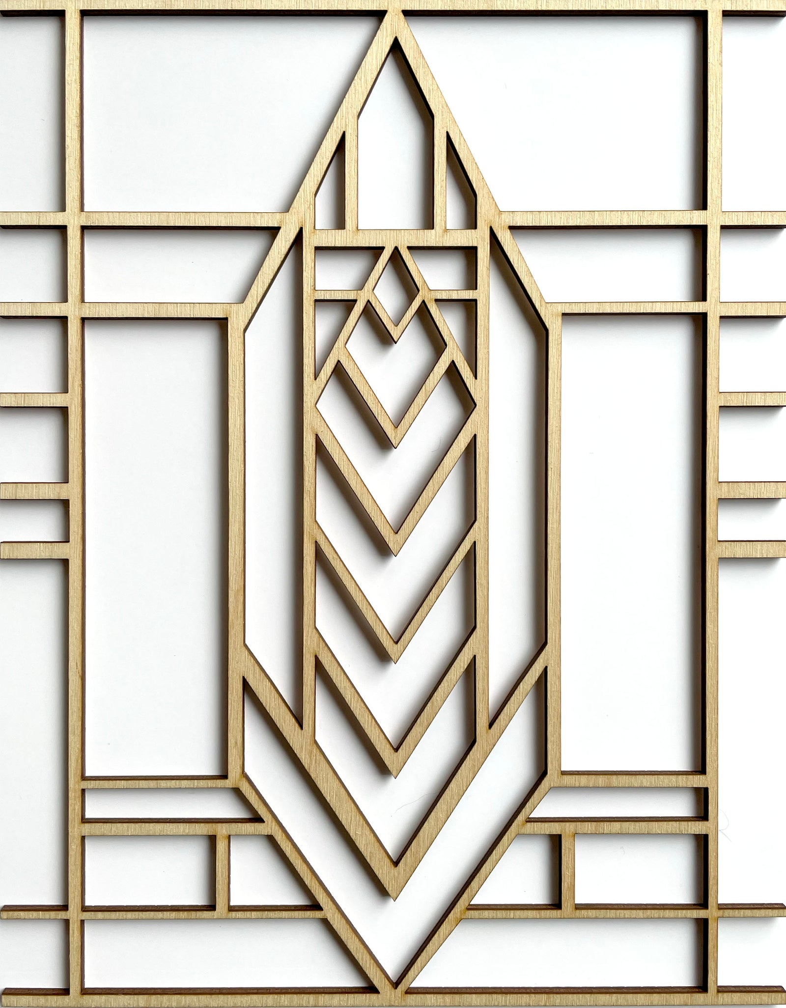 Timeless Tiffany Art Deco wooden panel -stencilup.co.uk