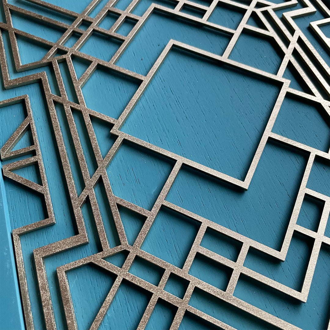Art Deco wooden panel - stencilup.co.uk