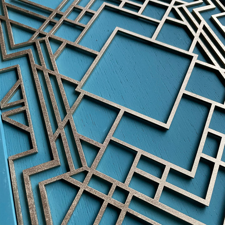 Art Deco wooden panel - stencilup.co.uk