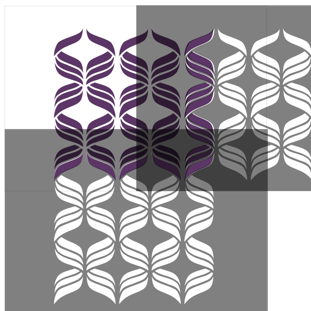 Ribbons craft stencil overlay guide