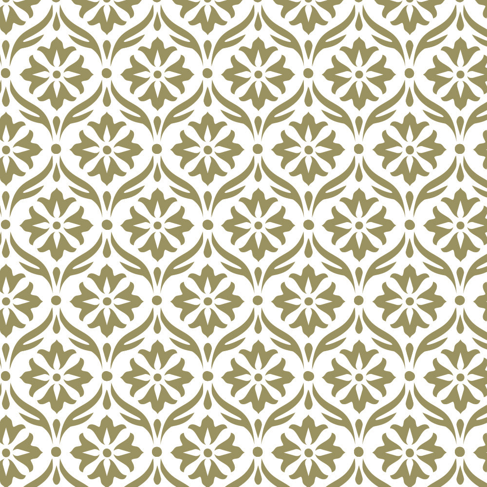 Simple Damask stencil repeating pattern