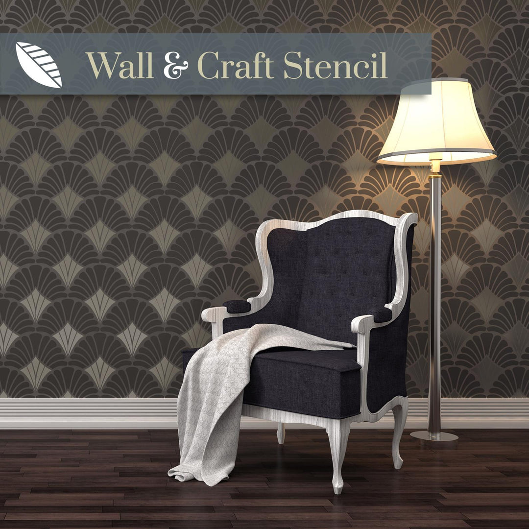 Art deco wall stencil - stencil.co.uk