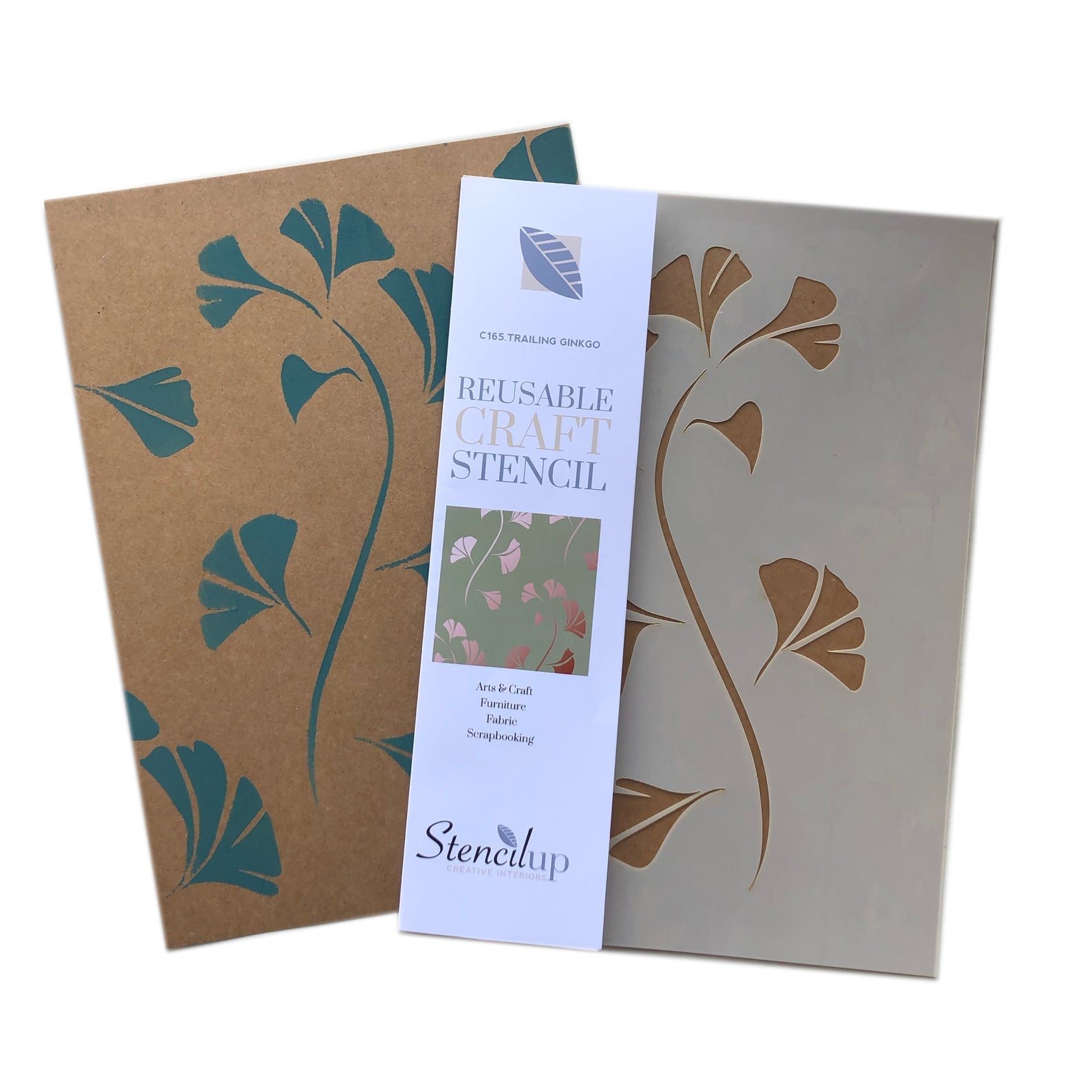 ginkgo stencil for painting