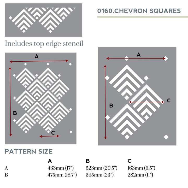 herringbone wall stencil - stencilup.co.uk