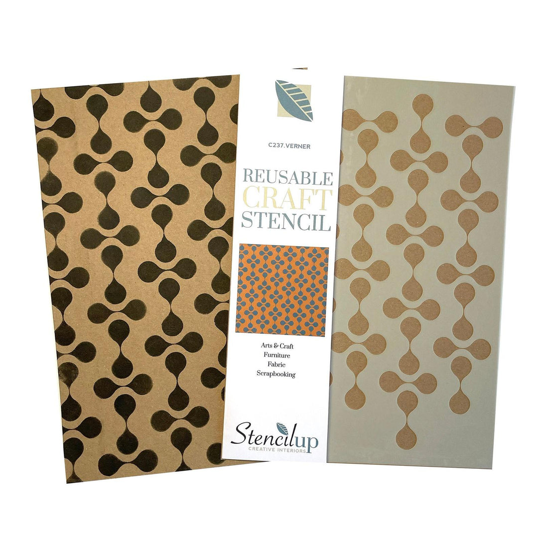 Verner Retro Craft Stencil • Stencil for furniture