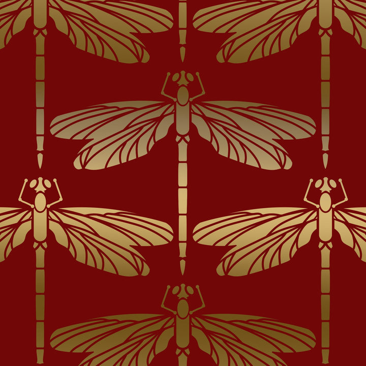 Art Nouveau Dragonfly stencil for painting - stencilup.co.uk