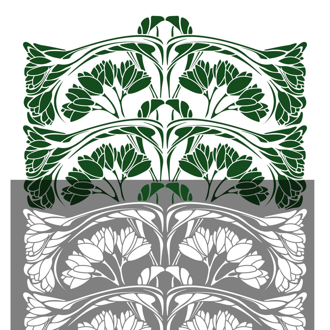 Art Nouveau Floral Border stencil - art nouveau stencil - stencilup.co.uk