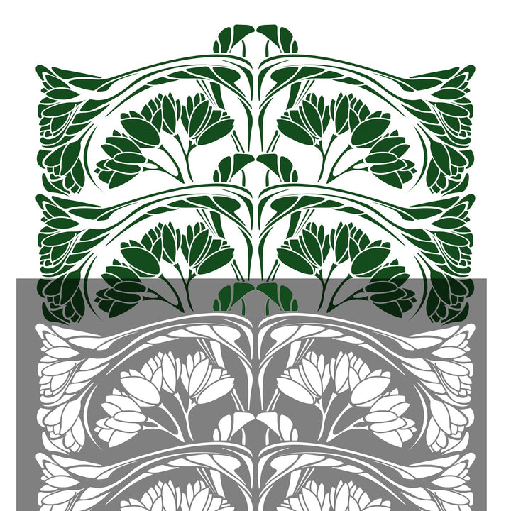 Art Nouveau Floral Border stencil - art nouveau stencil - stencilup.co.uk