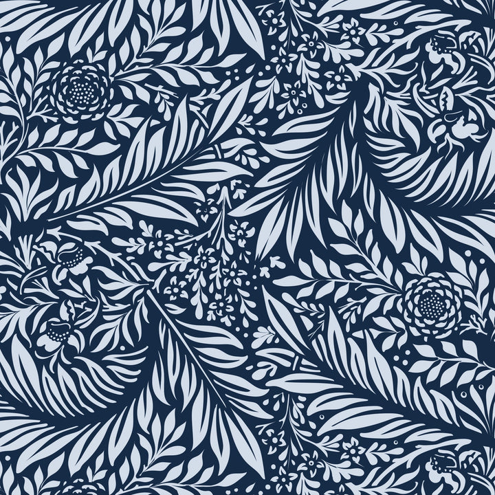 William Morris Larkspur stencil for wall - stencil.co.uk