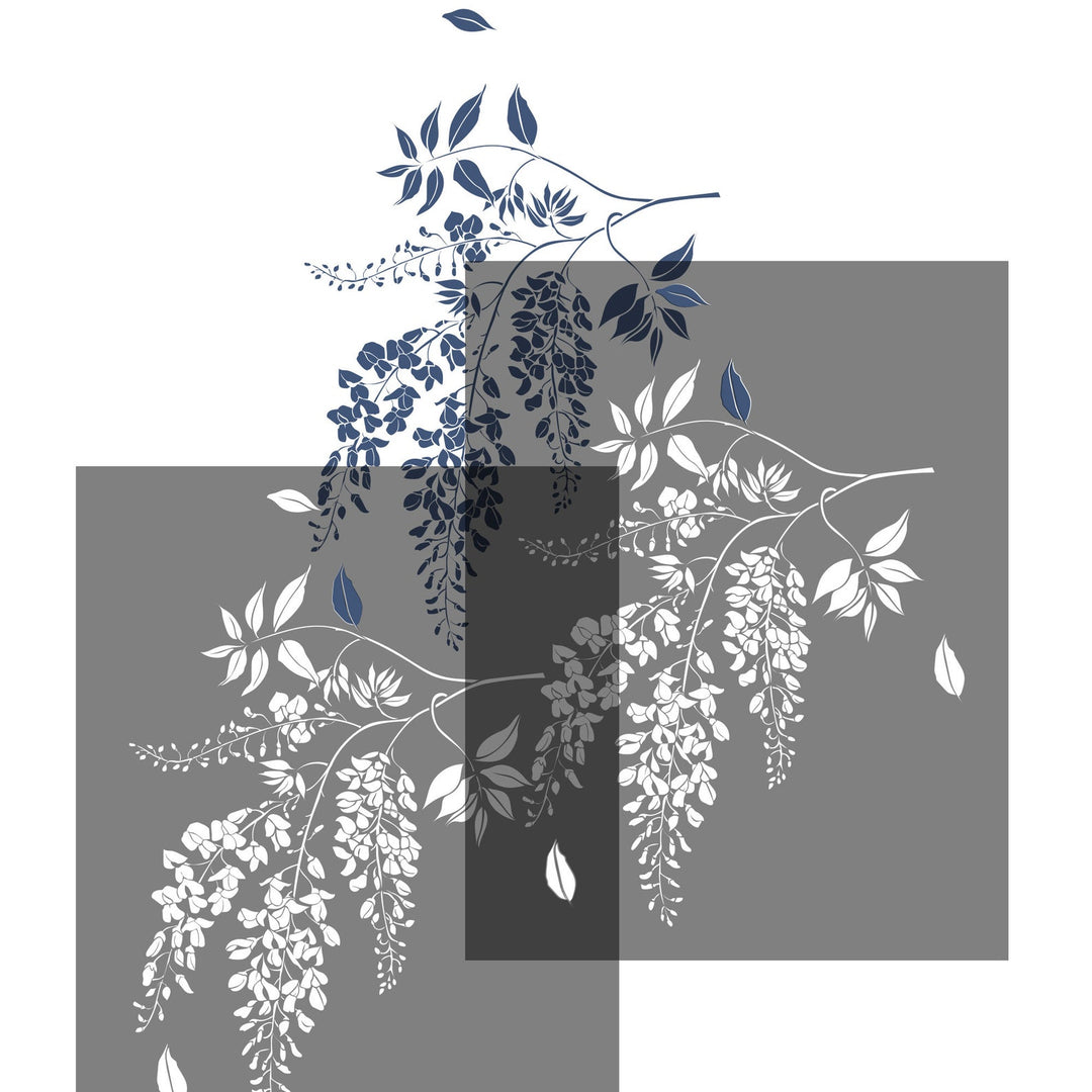 wisteria stencil - create wisteria wallpaper - stencilup.co.uk