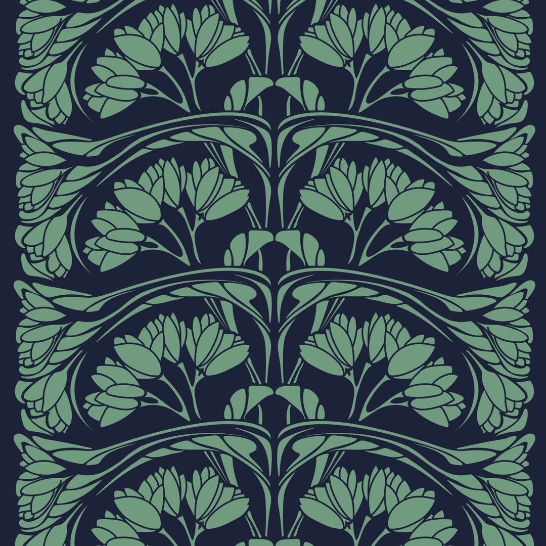 Art Nouveau Floral Border stencil - art nouveau stencil - stencilup.co.uk